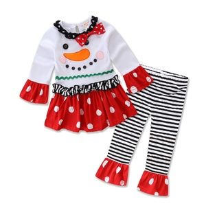 Boutique Girl's 2pc Christmas Outfit or Pj's